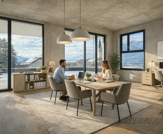 Gewerbe, Büro, Handel im Dorf Domizil Kirchbichl ca. 58-280 m² zu verkaufen und zu vermieten