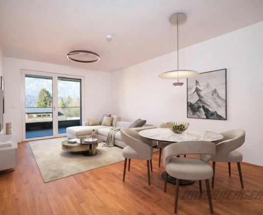 Sie suchen eine Wohnung mit Panoramablick 4-Zi. Penthouse-Wohnung im Dorf Domizil Kirchbichl zu verkaufen